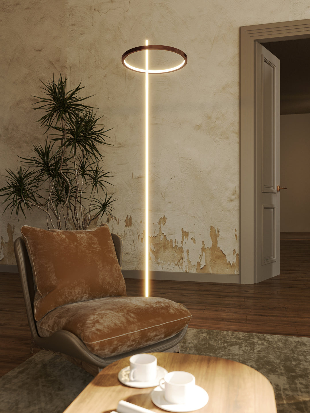 Lampadar Lozanna Brushed Bronze F0061 by Maxlight