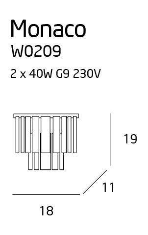 Aplica de perete din sticla Monaco Maxlight W0209