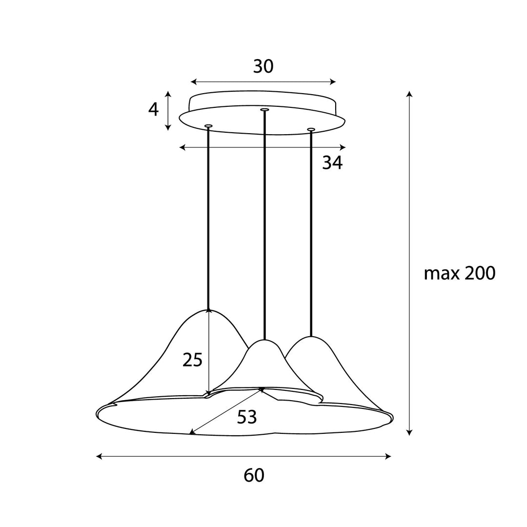 Pendul Bellmond negru cu gri Maxlight P0565