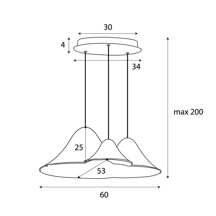 Pendul Bellmond negru cu gri Maxlight P0565