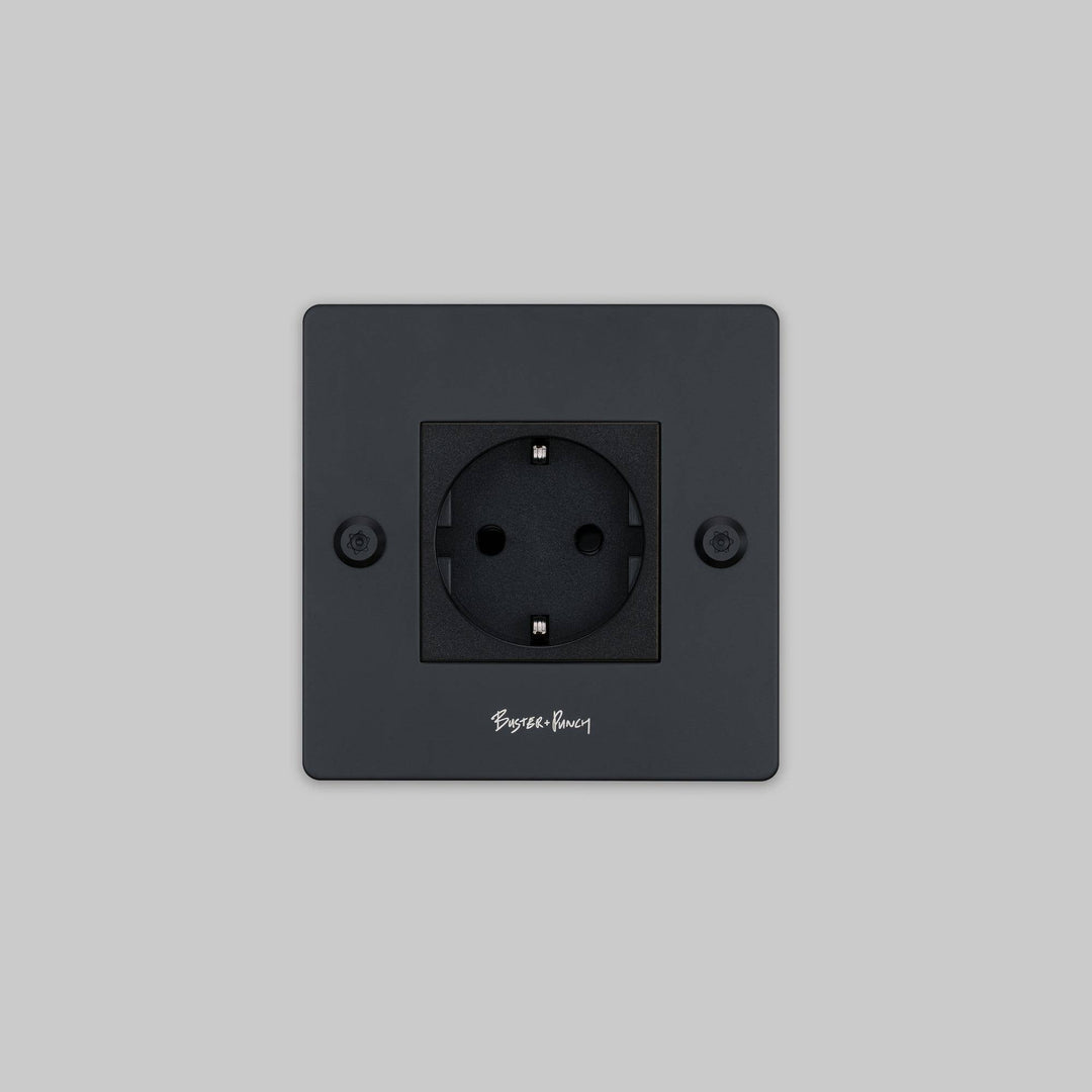 Priza finisaj negru 1G/ Torx Buster + Punch