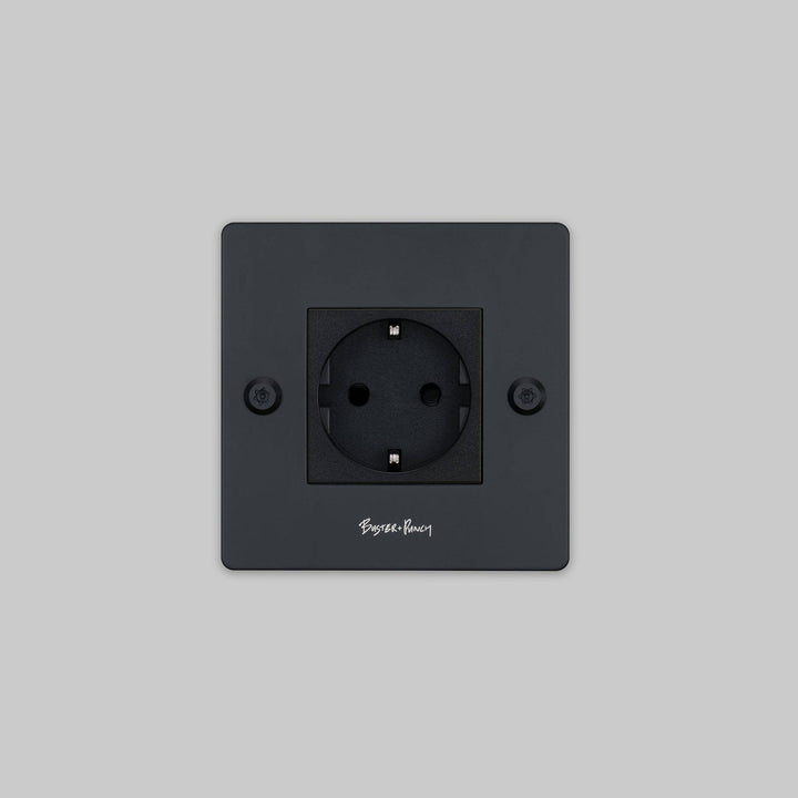 Priza finisaj negru 1G/ Torx Buster + Punch