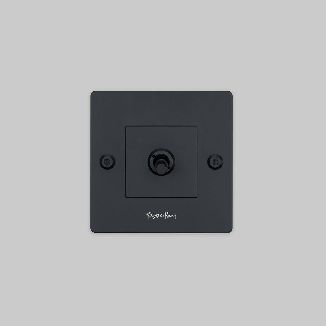 Intrerupator 1G Toggle Linear/ negru Buster + Punch