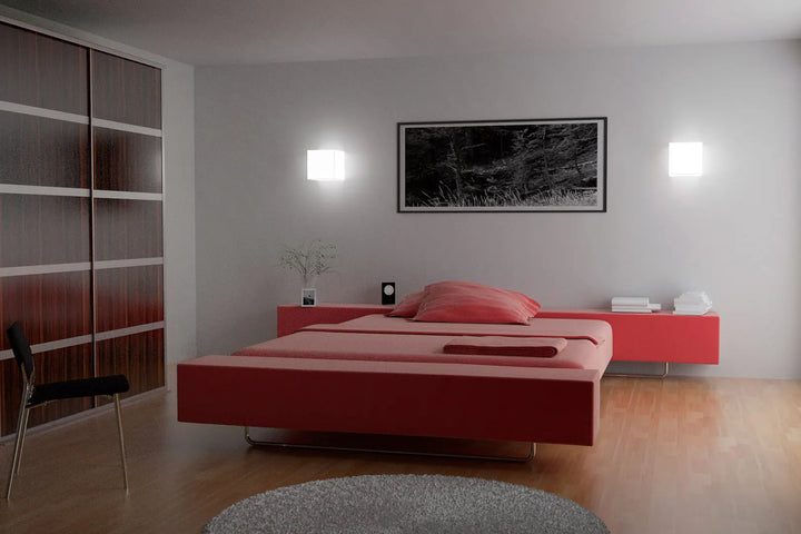 Aplica de perete in forma de patrat alb Cubo Slide
