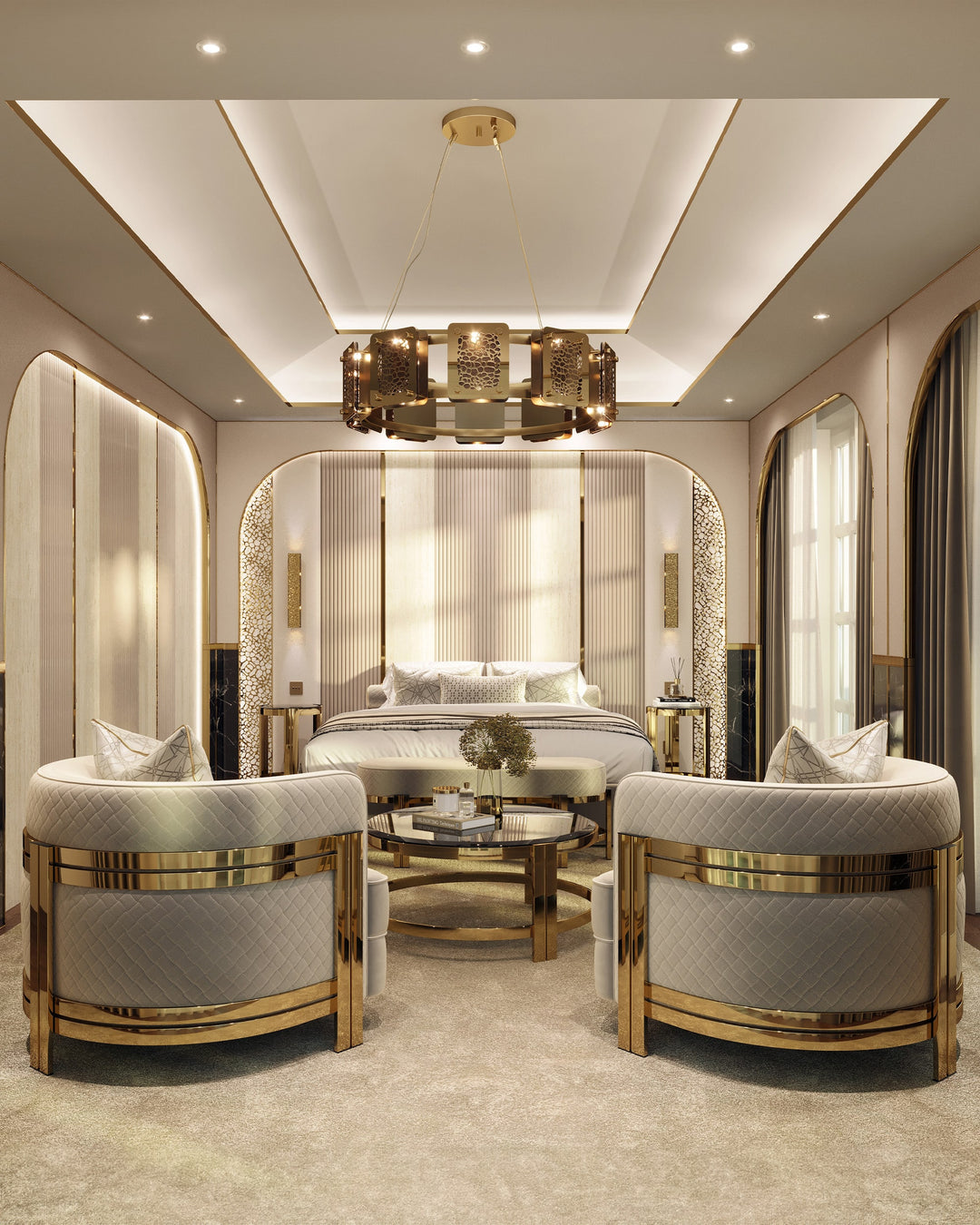 Aplica de perete placata cu aur Riviera Castro Lighting