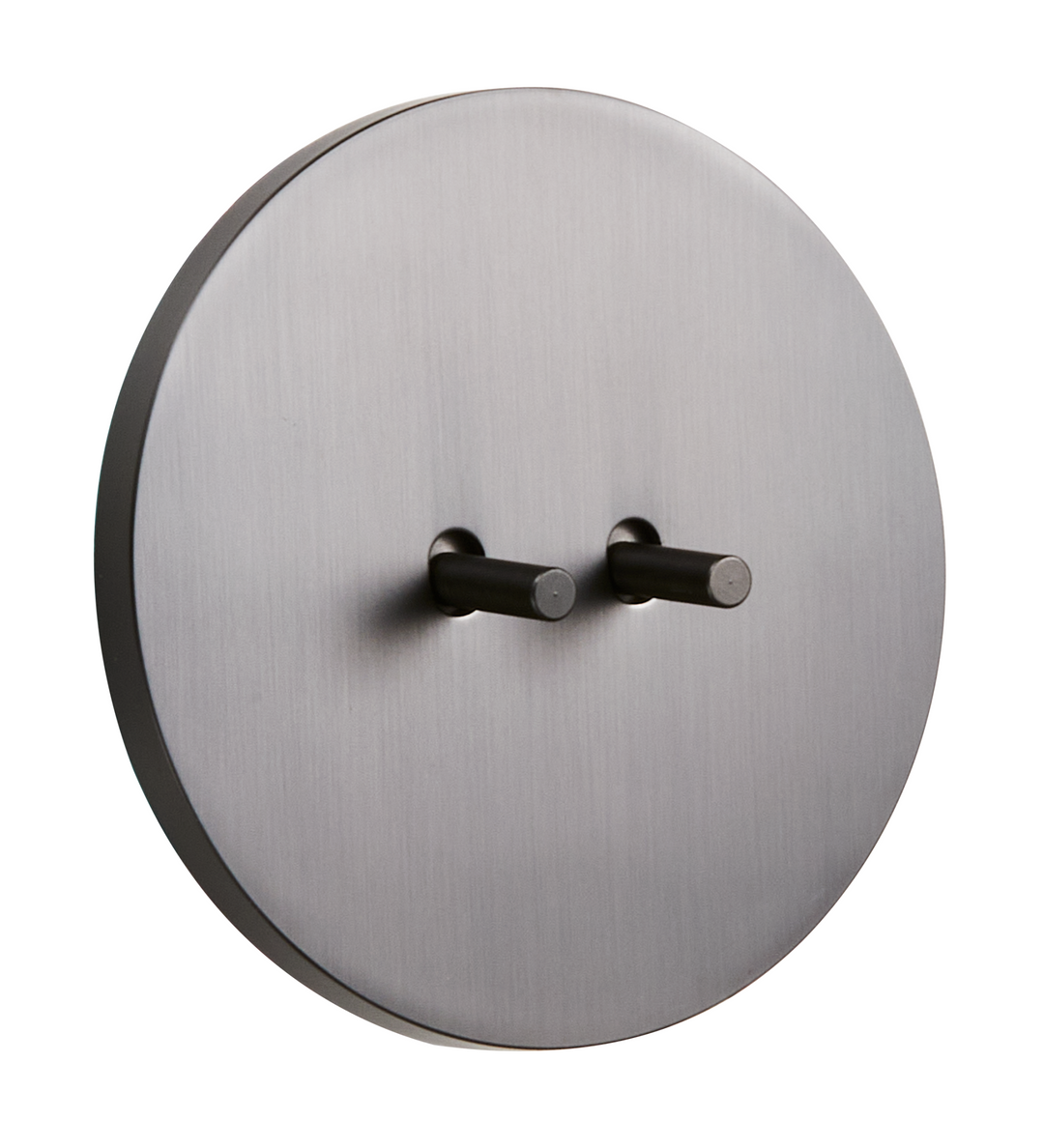 Intrerupator rotund dublu cap-scara grafit periat