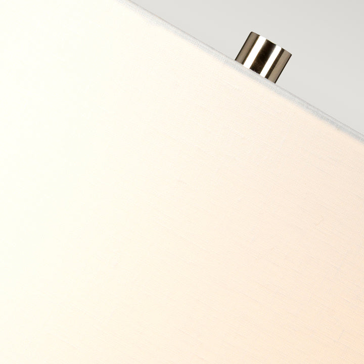Lampa de masa Chelsfield 1 lt verde pal and alb, nuanta de alb.