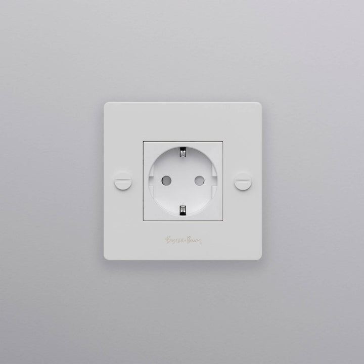 Priza finisaj alb 1G/ Cross Buster + Punch