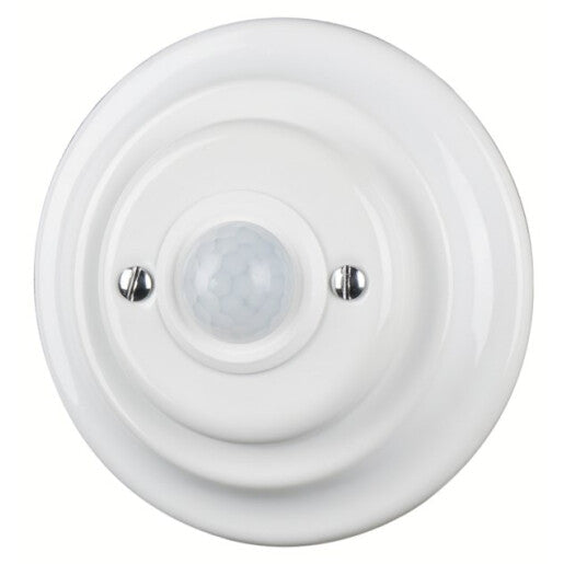 Senzor de miscare incastrat ceramic alb