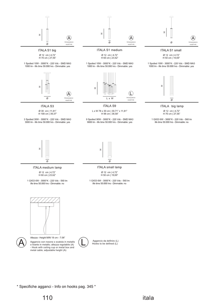 Pendul din sticla Itala Lamp by Euroluce