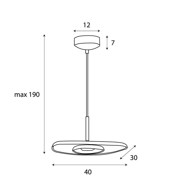 Pendul Deux gri cu negru Maxlight P0560