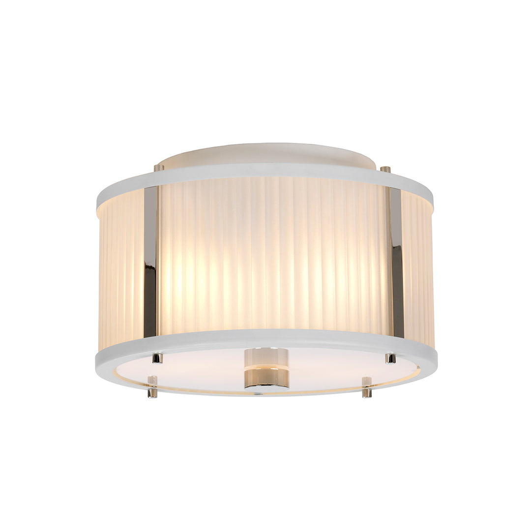 Pendul Corona 2 lt alb satinat/ nichel polisat