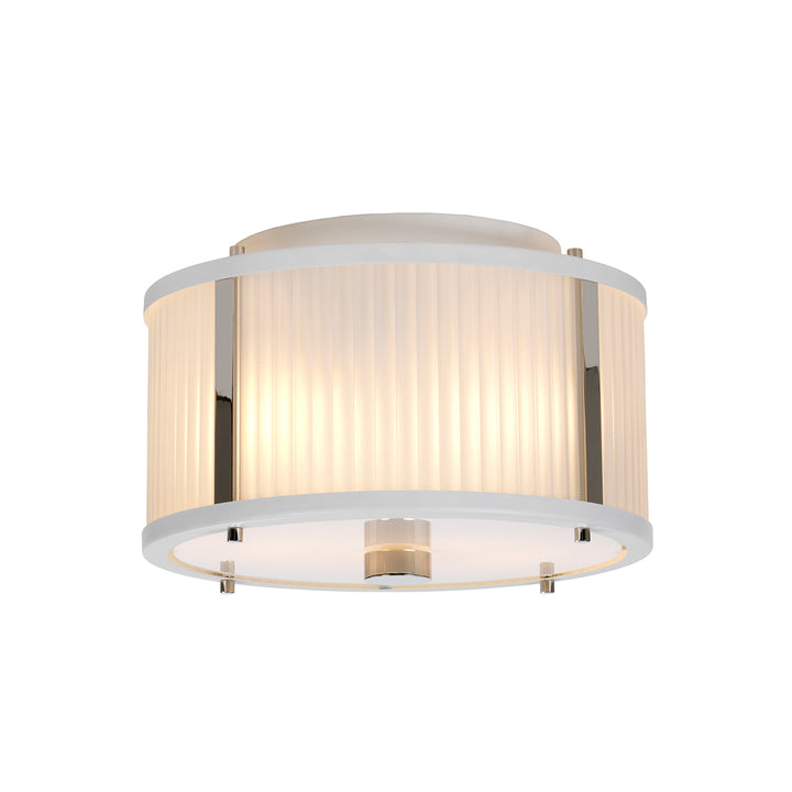 Pendul Corona 2 lt alb satinat/ nichel polisat
