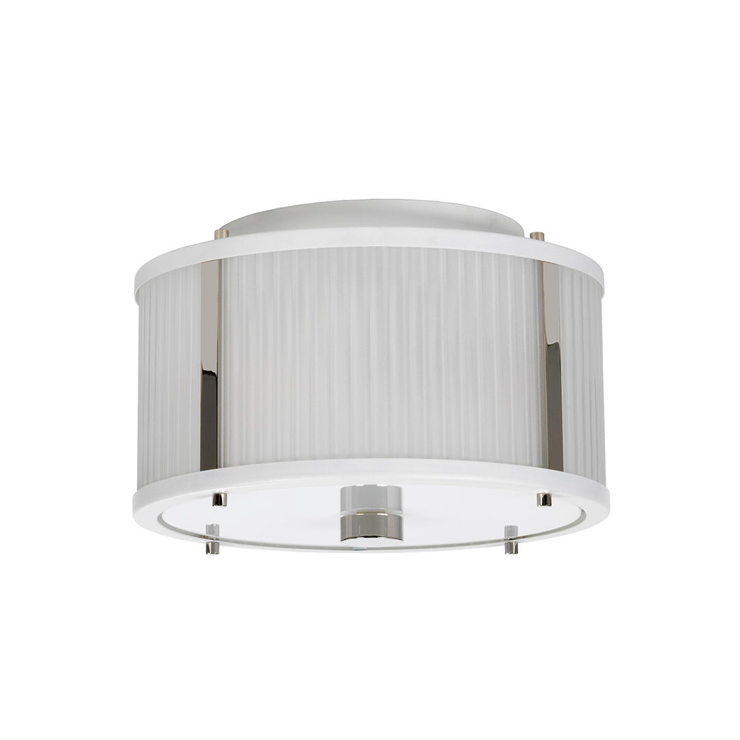 Pendul Corona 2 lt alb satinat/ nichel polisat