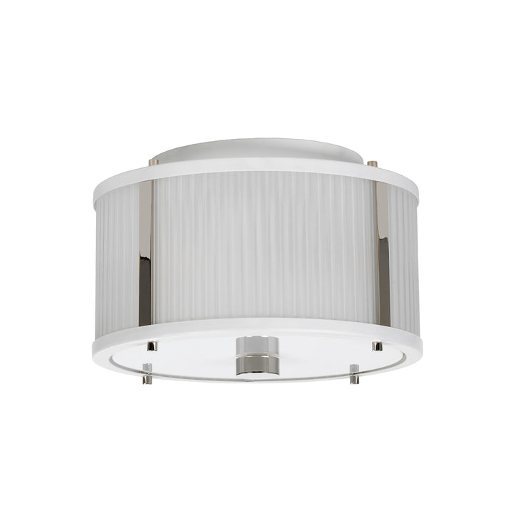 Pendul Corona 2 lt alb satinat/ nichel polisat