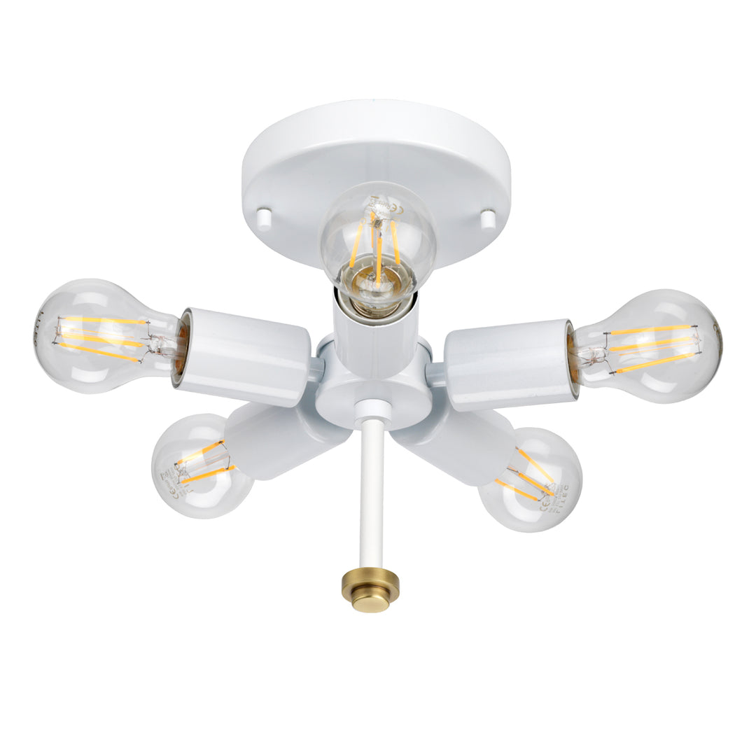 Plafoniera Fletcher Flush 26" Flush alama antichizata cu finisaj fildes