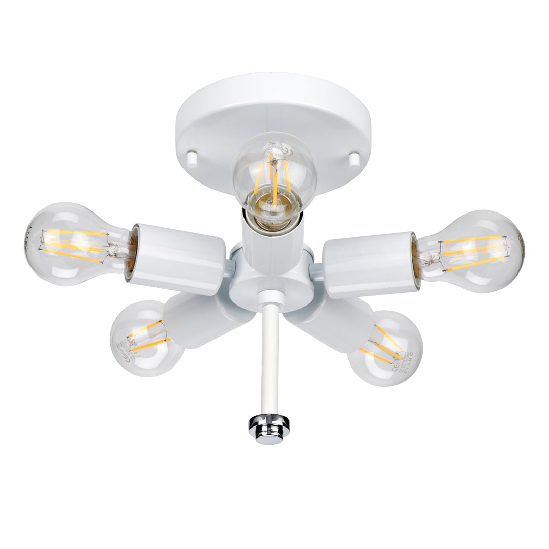 Plafoniera Fletcher Flush 26" Flush crom polisat cu finisaj fildes