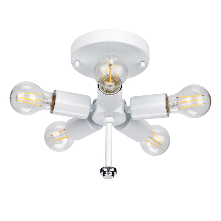 Plafoniera Fletcher Flush 26" Flush crom polisat cu finisaj fildes