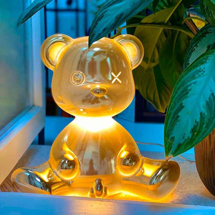 Lampa de masa cu finisaj metalic Teddy Boy Qeeboo