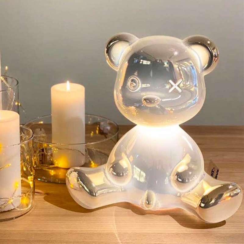 Lampa de masa cu finisaj metalic Teddy Boy Qeeboo