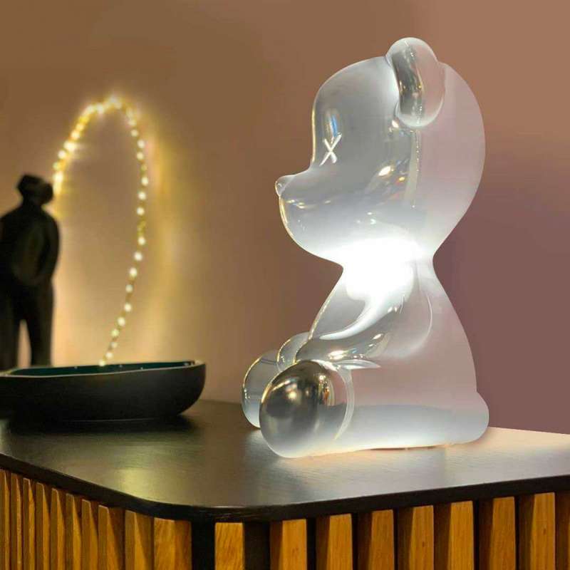 Lampa de masa cu finisaj metalic Teddy Boy Qeeboo