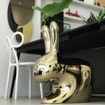 Scaun in forma de iepure cu finisaj metalic Rabbit by Qeeboo