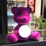Lampa de podea cu acumulator Teddy Girl - finisaj de catifea Qeeboo