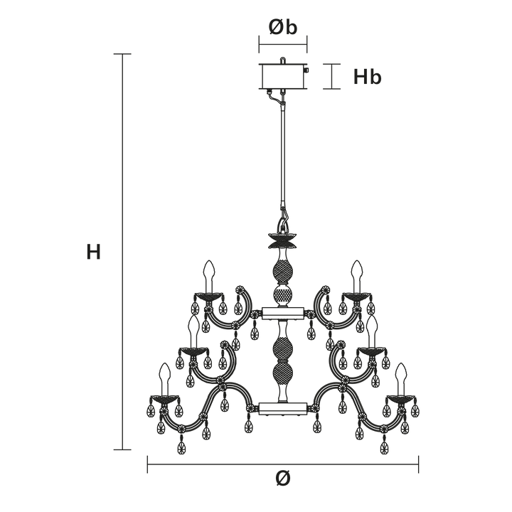 Candelabru de exterior cu design clasic Drylight S24