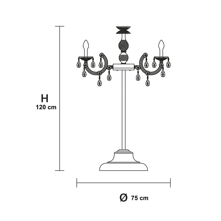 Lampa de masa exterior tip candelabru Drylight