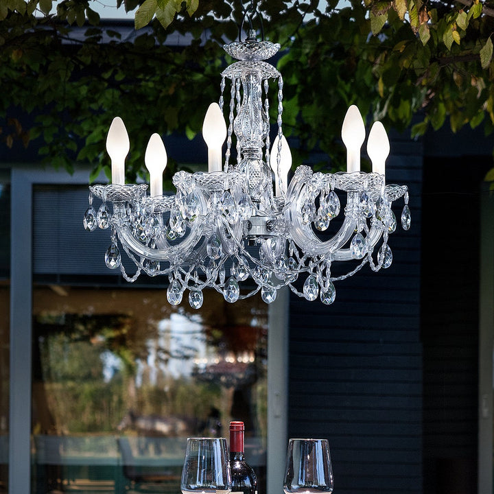 Candelabru de exterior clasic cu cristal Drylight S6