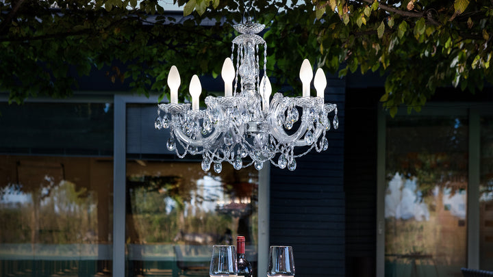 Candelabru de exterior clasic cu cristal Drylight S6