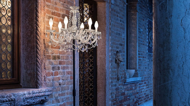 Candelabru de exterior clasic cu cristal Drylight S6