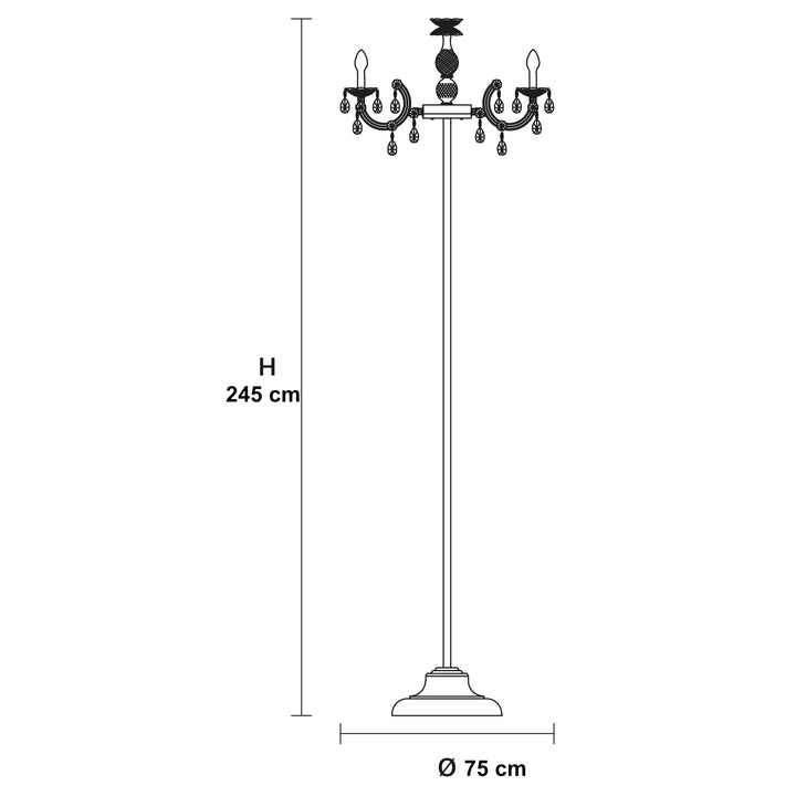 Lampadar exterior tip candelabru Drylight