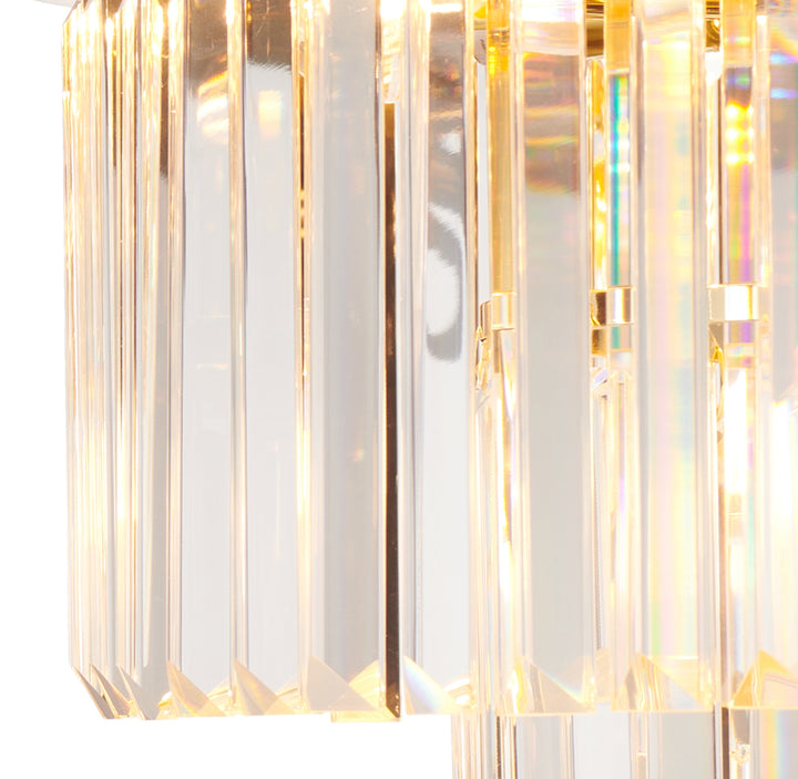 Plafoniera cu elemente decorative din acril aranjate pe trei nivele Splendore by Step into design