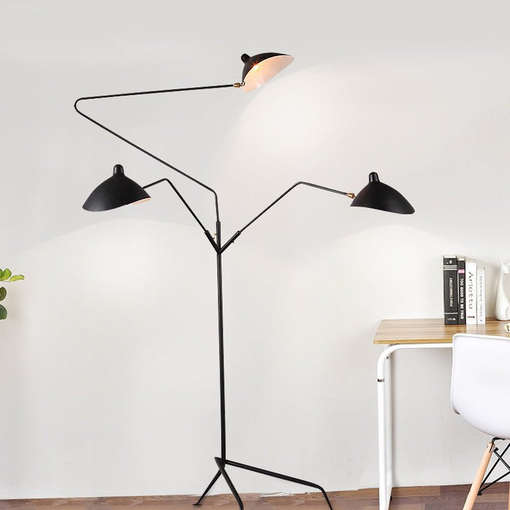Lampadar cu trei brate Crane-3F Negru by Step into design