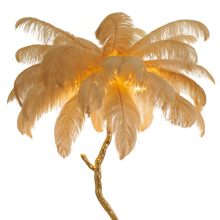 Lampadar cu pene naturale de strut Emu