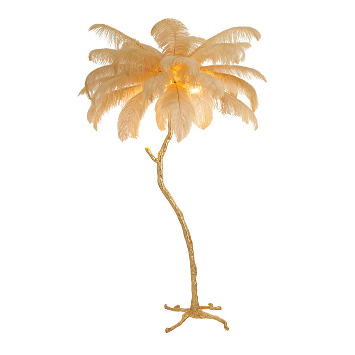Lampadar cu pene naturale de strut Emu