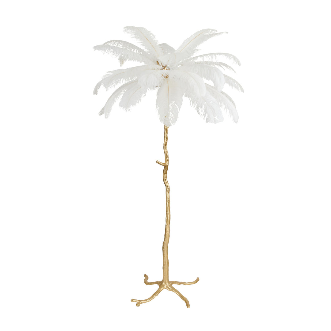 Lampadar cu pene naturale de strut Emu