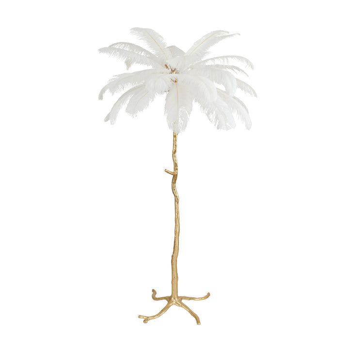 Lampadar cu pene naturale de strut Emu
