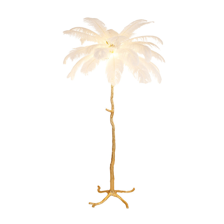 Lampadar cu pene naturale de strut Emu