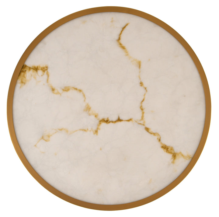 Lustra design cu abajur plat din alabastru Alchemy