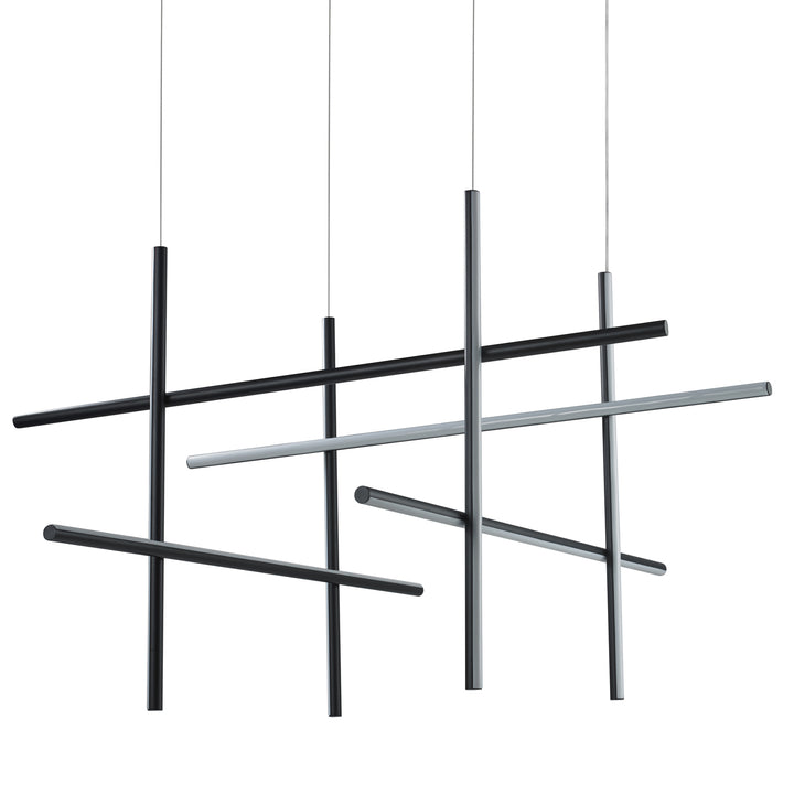 Lustra formata din opt tuburi intersectate Astra by Step into design