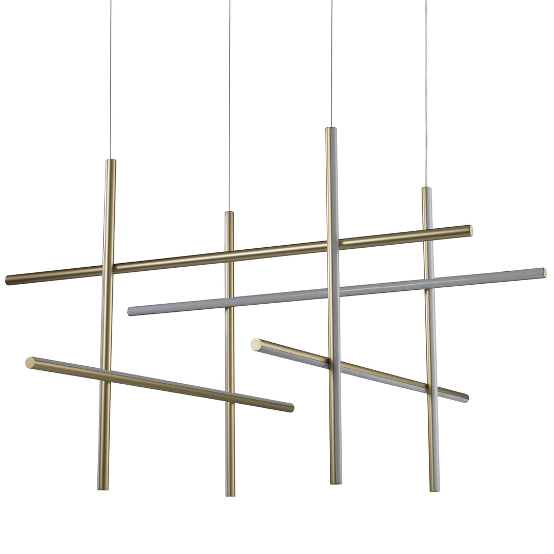 Lustra formata din opt tuburi intersectate Astra by Step into design