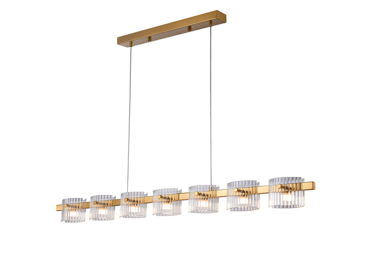 Lustra aurie liniara led Baccio 120 cm