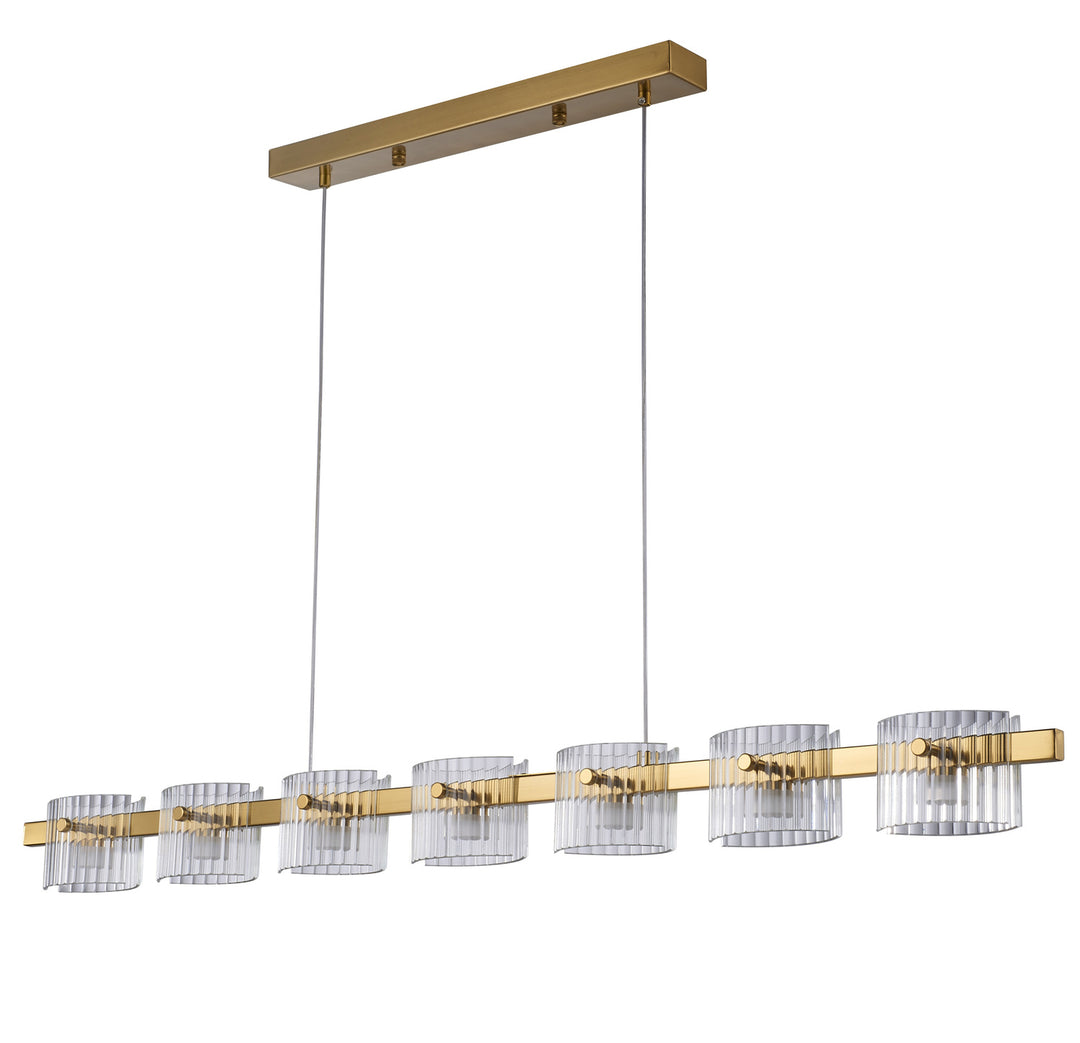 Lustra aurie liniara led Baccio 120 cm