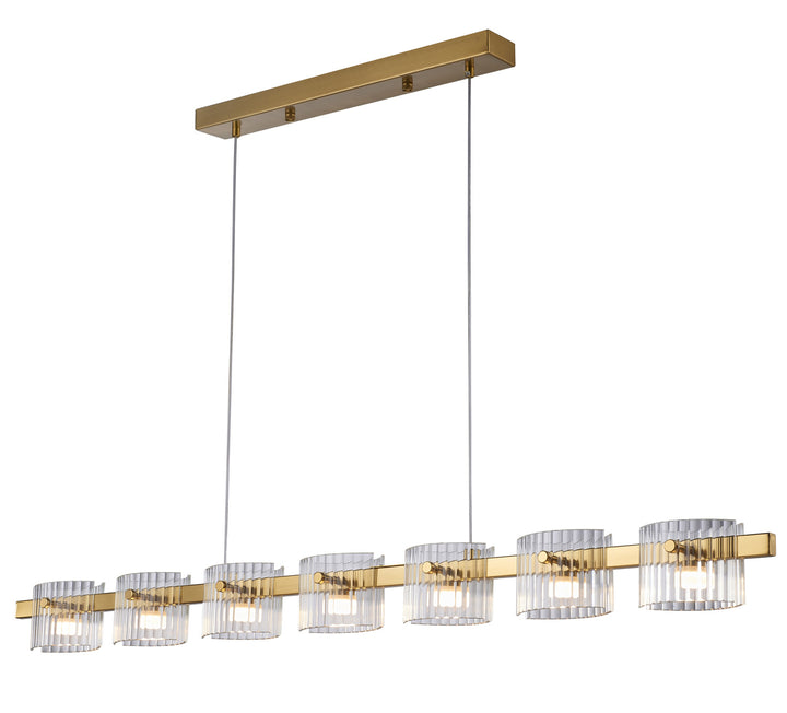 Lustra aurie liniara led Baccio 120 cm