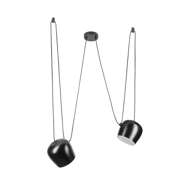 Lustra cu abajur suspendat de culoare neagra Benna by Step into design