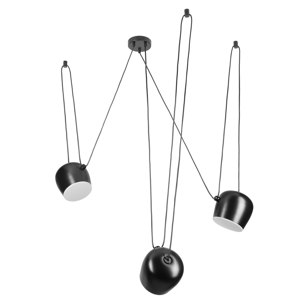 Lustra cu abajur suspendat de culoare neagra Benna by Step into design