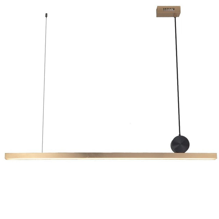 Lustra liniara cu un cerc decorativ plasat asimetric Boogie by Step into design