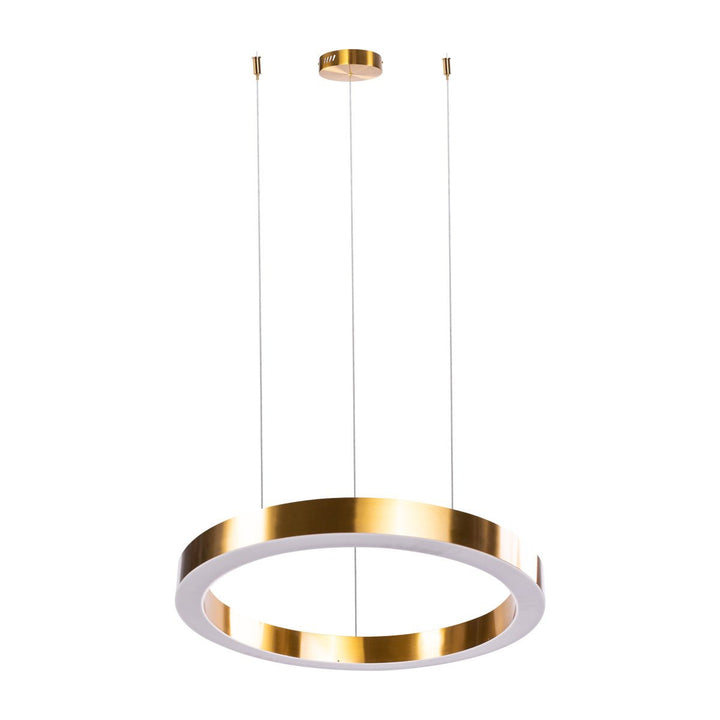 Lustra suspendata din doua cercuri Circle 60+60 cm alama periata